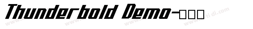 Thunderbold Demo字体转换